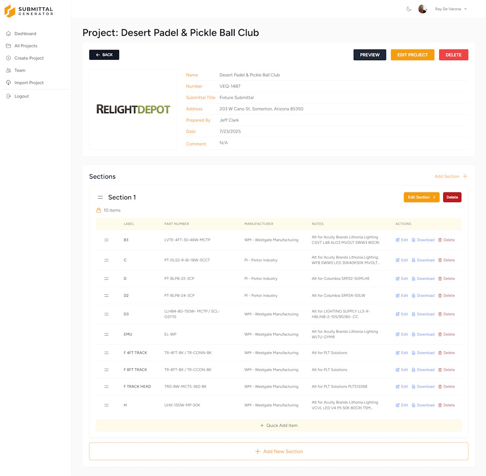 Create Construction Submittal Documents - Start Free
